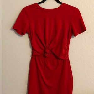 Red PacSun knot dress